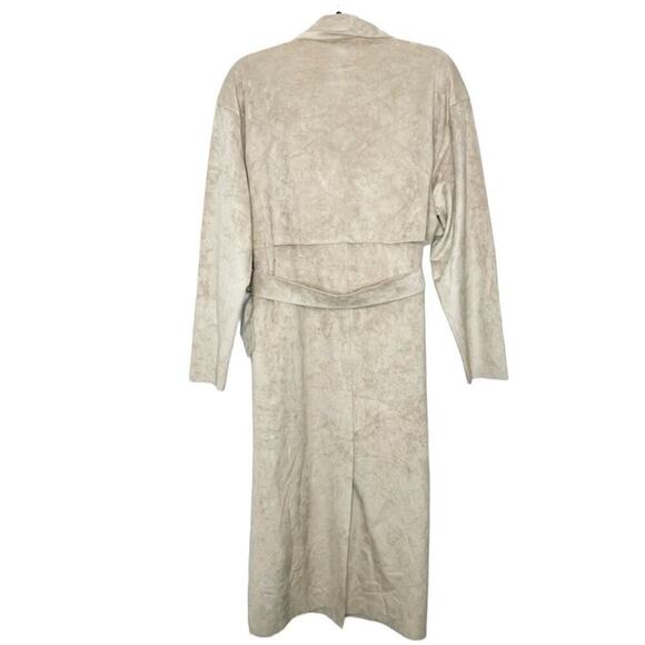 Free People x Blank NYC Vegan Suede Trench Coat Size Medium - Picture 7 of 12